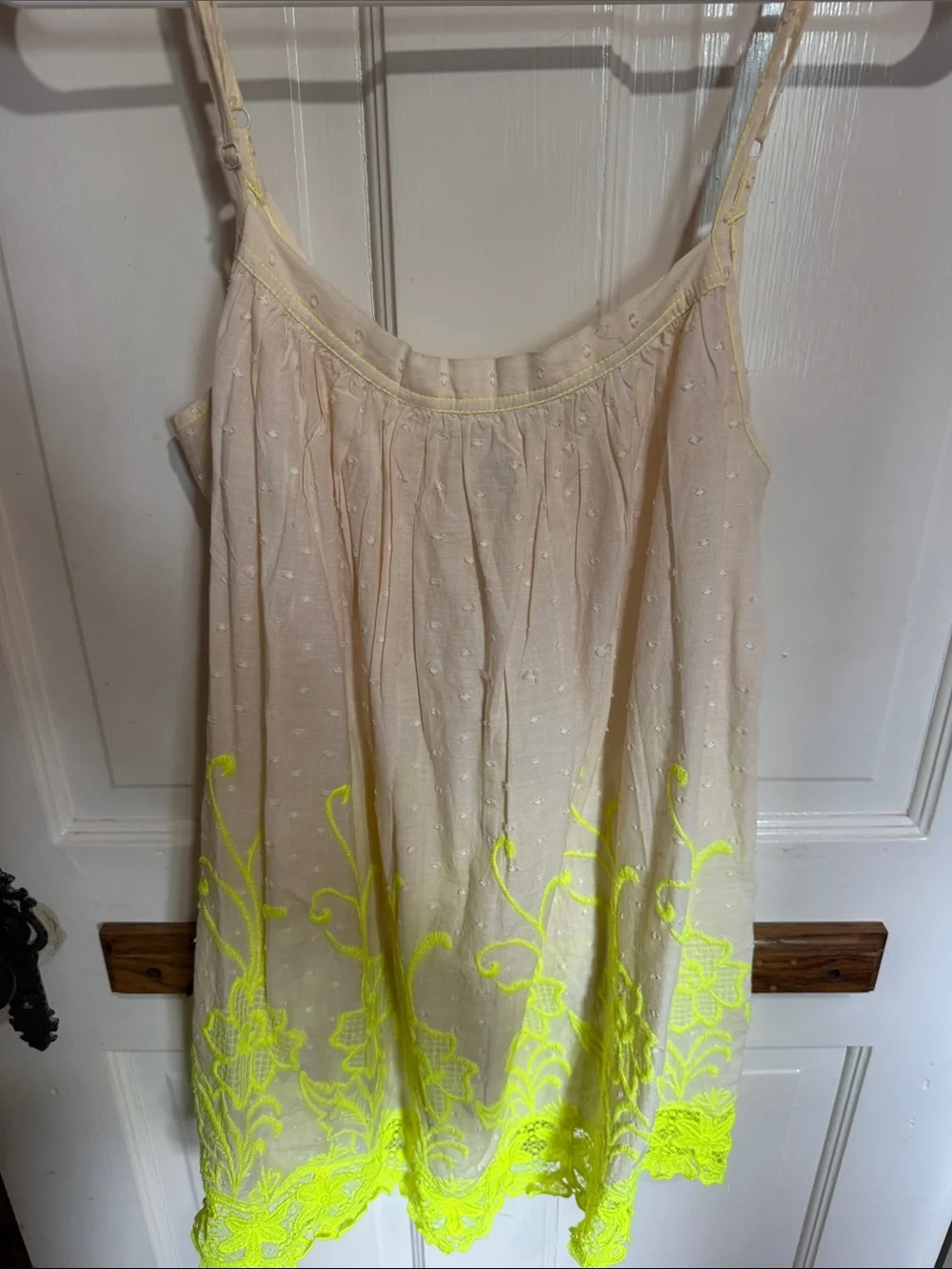 Free People| ‘Day Glow’ Lace Mini Slip (Lime)